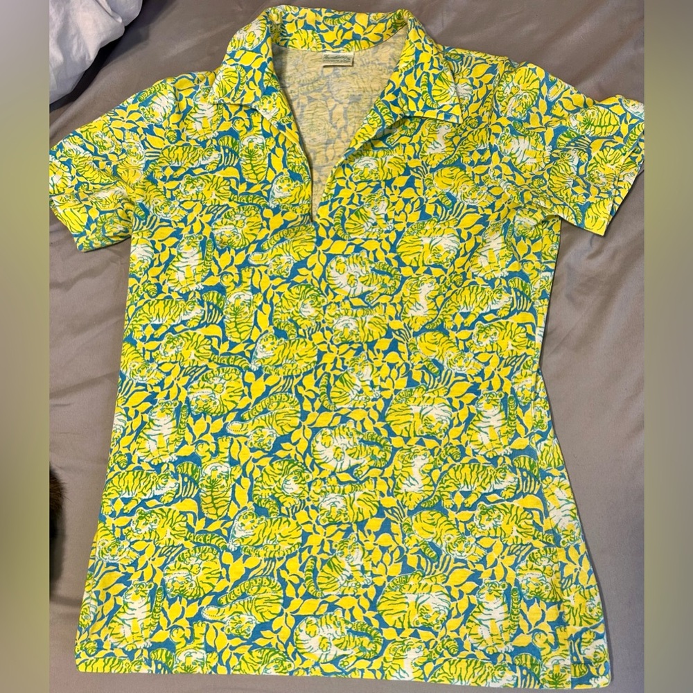 Lilly Pulitzer vintage 1970s green tiger print size small **Near new condition**